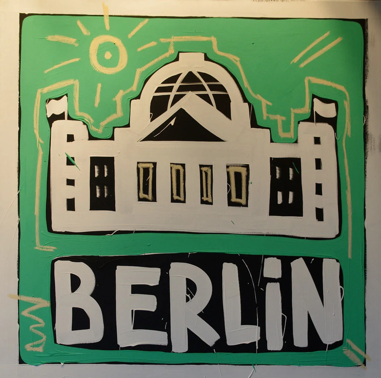 Berlin Green Dimension: 100 x 100 cm (W x H) / Artist: Vera Kochubey