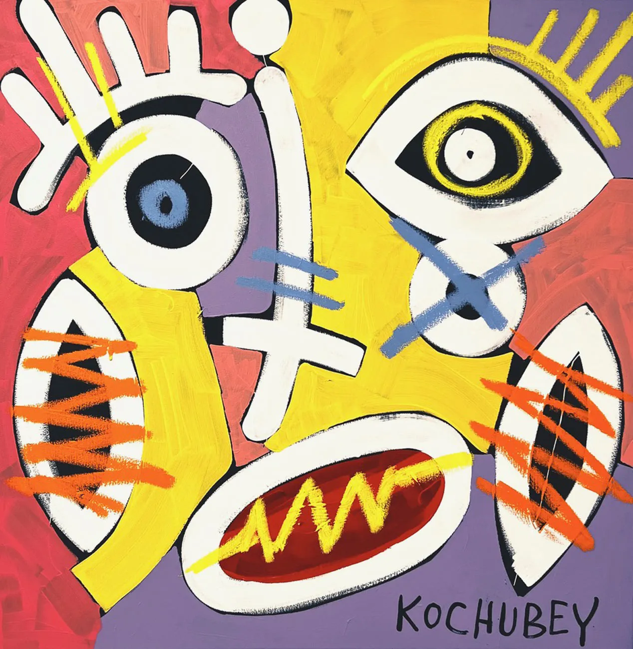 Colorful Face Dimension: 80 x 80 cm (W x H) / Artist: Vera Kochubey